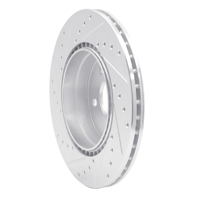 Mercedes-Benz SL500 Brake Rotor (1) - Rear Right - R1 Concepts - Drilled & Slotted - Silver - `93-`02